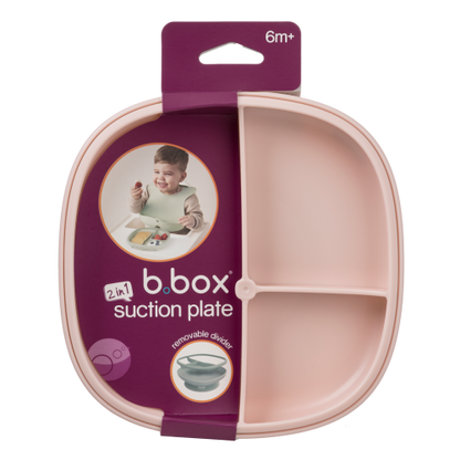 Plato 2 en 1 con ventosa y compatimentos extraíbles Blush - B.Box