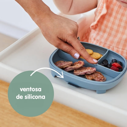 Plato 2 en 1 con ventosa y compatimentos extraíbles Ocean - B.Box