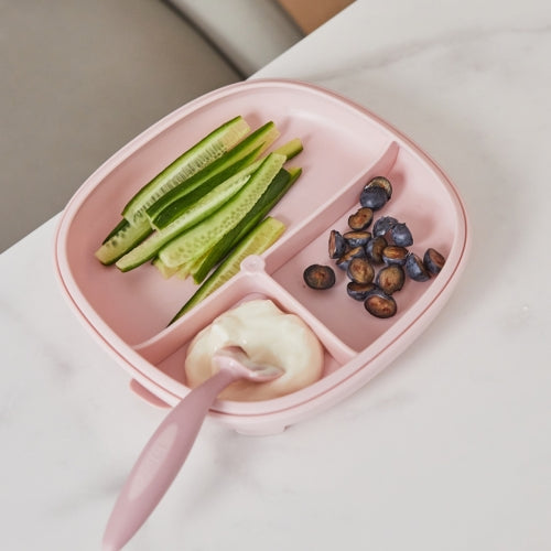 Plato 2 en 1 con ventosa y compatimentos extraíbles Blush - B.Box