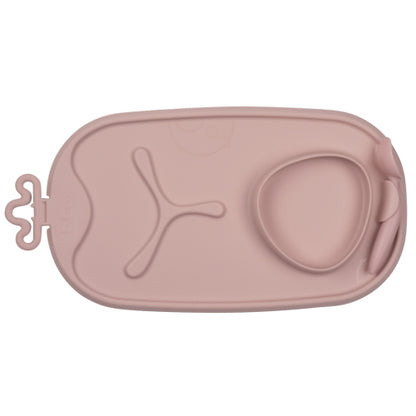 Bandeja silicona Roll + Go con cuchara Blush - B.Box
