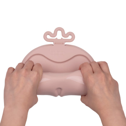 Bandeja silicona Roll + Go con cuchara Blush - B.Box