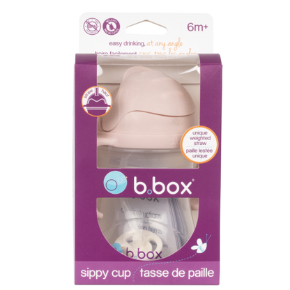 Taza con pajita flexible Blush - B.Box