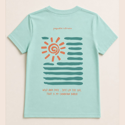 T-shirt Azul Wave - Pequeño Palmero