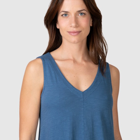 Vestido corto liso Azul - Massana