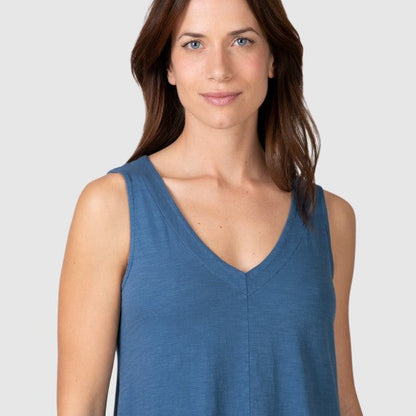 Vestido corto liso Azul - Massana