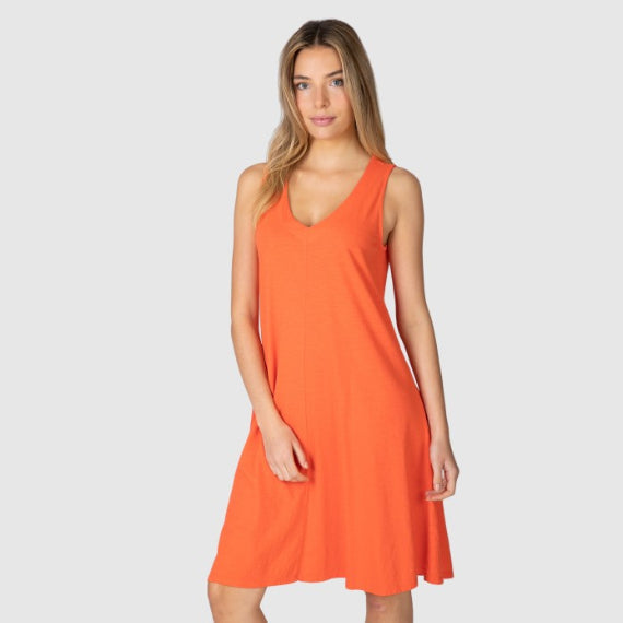 Vestido corto liso Coral - Massana