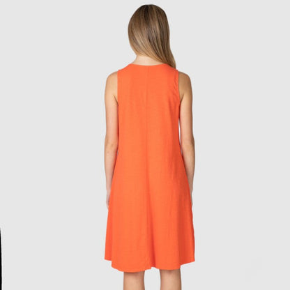 Vestido corto liso Coral - Massana