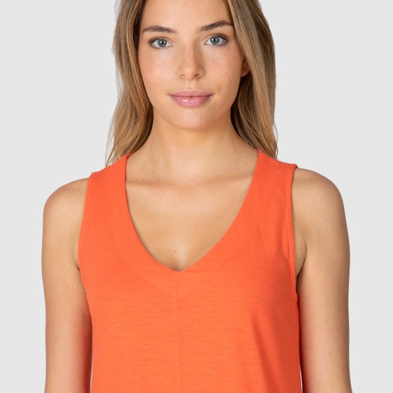 Vestido corto liso Coral - Massana